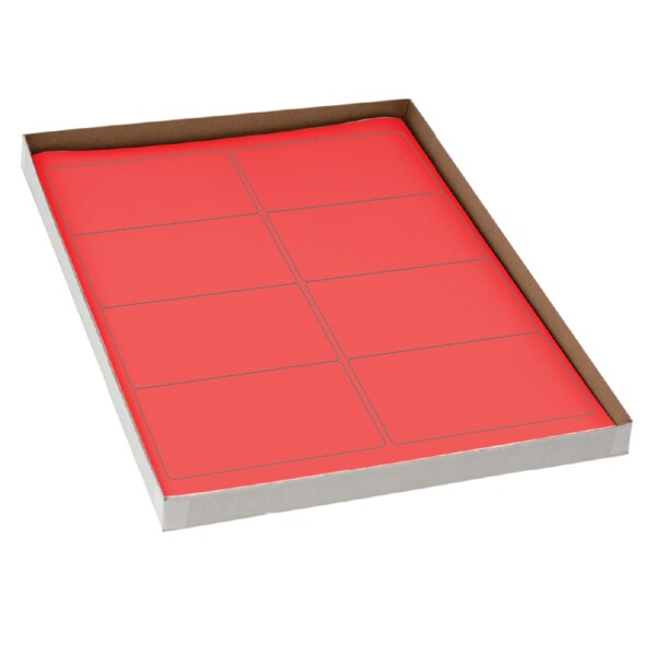 2-1/2" x 4" Laser Sheet Labels Flr Green